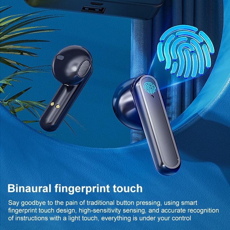 V9 Mirror Noodle Wireless Bluetooth Earphones with Charging Case – Black, True Wireless