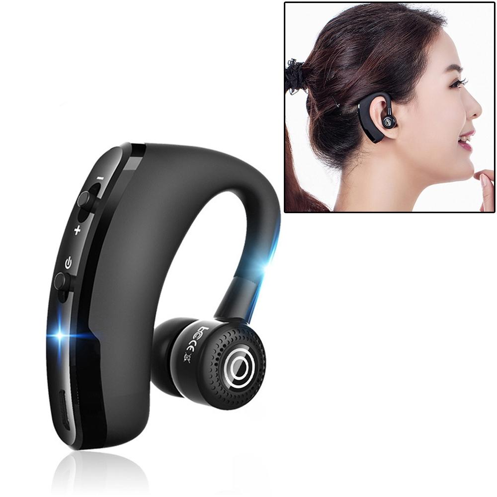 V9 Wireless Bluetooth Headset with Mic for Drivers – Hands-Free, Noise-Cancelling, Black