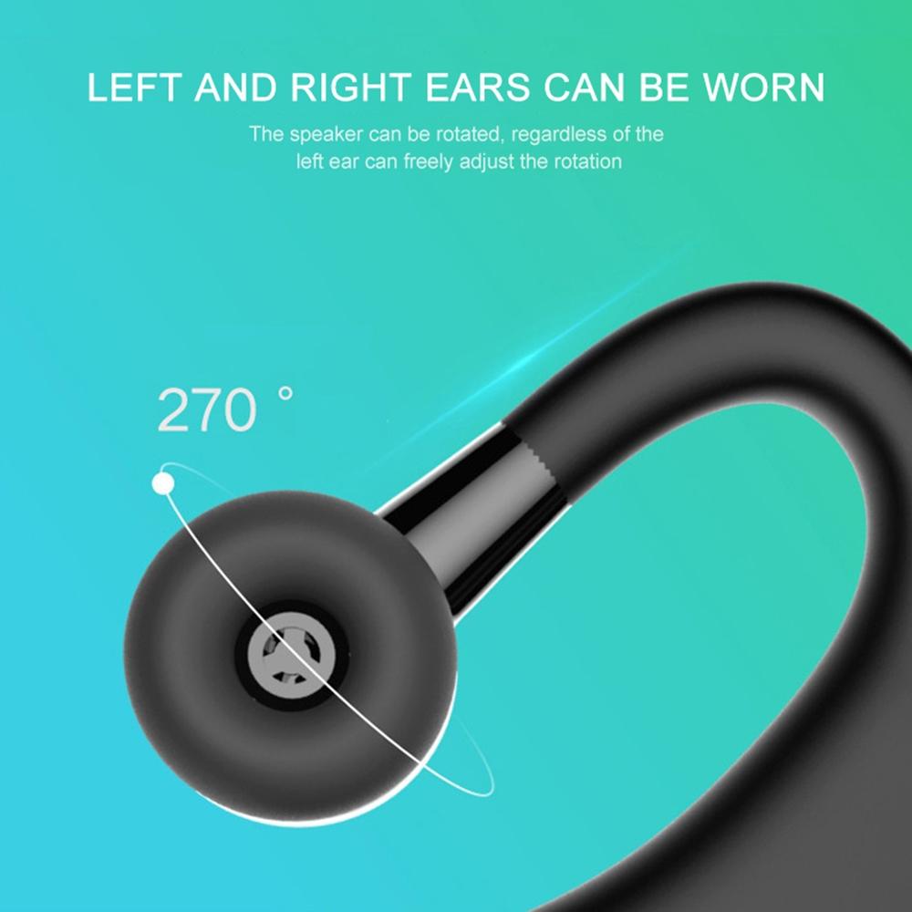 V9 Wireless Bluetooth Headset with Mic for Drivers – Hands-Free, Noise-Cancelling, Black