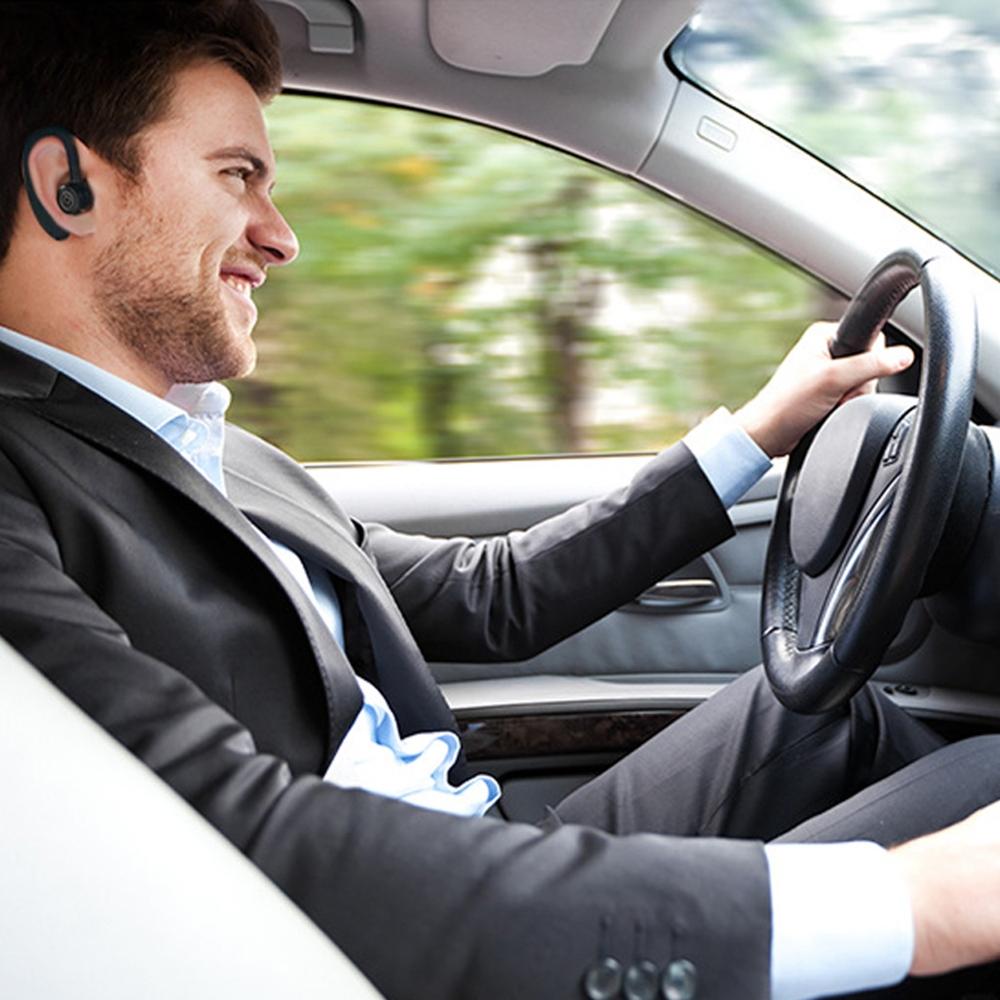 V9 Wireless Bluetooth Headset with Mic for Drivers – Hands-Free, Noise-Cancelling, Black