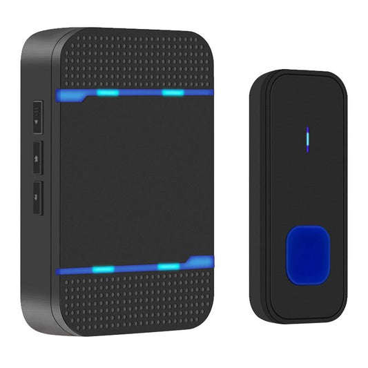 Wireless Waterproof Doorbell with Receiver – 300M Range, 110dB Loud Volume, 53 Chimes, Night Light – Low Power Design – Black