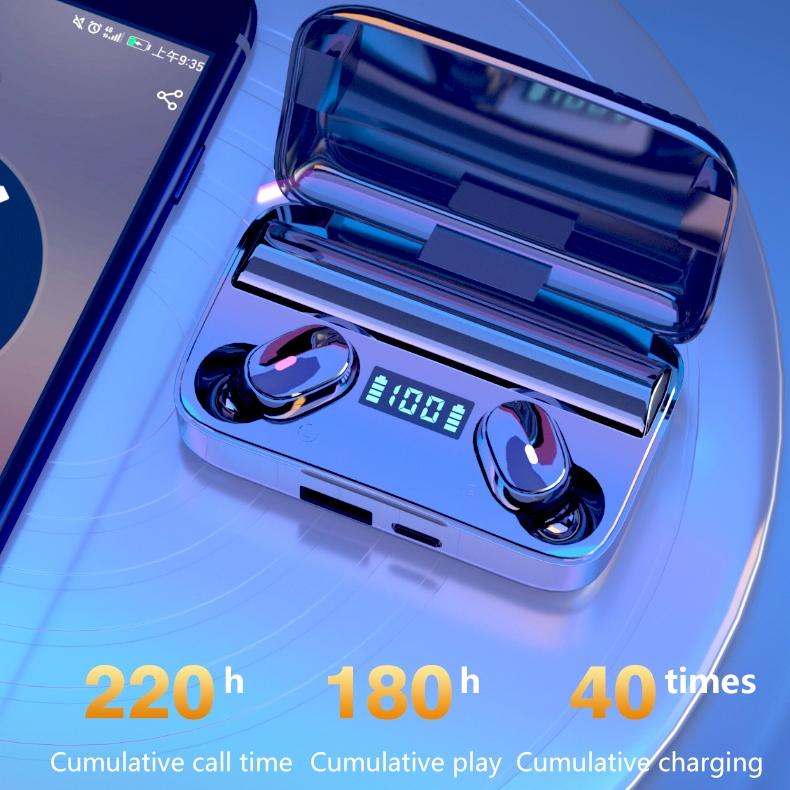 Wireless Noise-Cancelling Earbuds with LED Display & Magnetic Charging Case – Bluetooth 5.3, Hi-Fi Sound