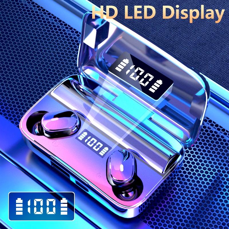 Wireless Noise-Cancelling Earbuds with LED Display & Magnetic Charging Case – Bluetooth 5.3, Hi-Fi Sound