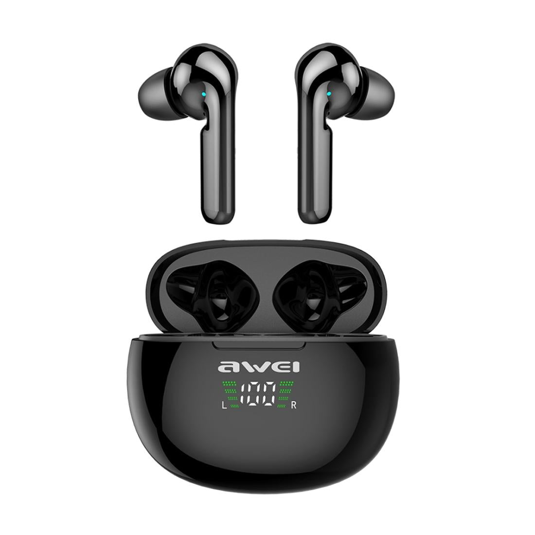 T15P Wireless Sports Headset with LED Display – Bluetooth 5.0, Charging Case, Sweatproof, Clear Sound, Long Battery Life