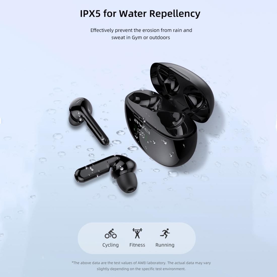T15P Wireless Sports Headset with LED Display – Bluetooth 5.0, Charging Case, Sweatproof, Clear Sound, Long Battery Life