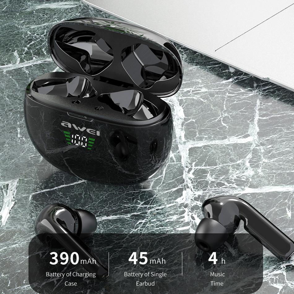 T15P Wireless Sports Headset with LED Display – Bluetooth 5.0, Charging Case, Sweatproof, Clear Sound, Long Battery Life