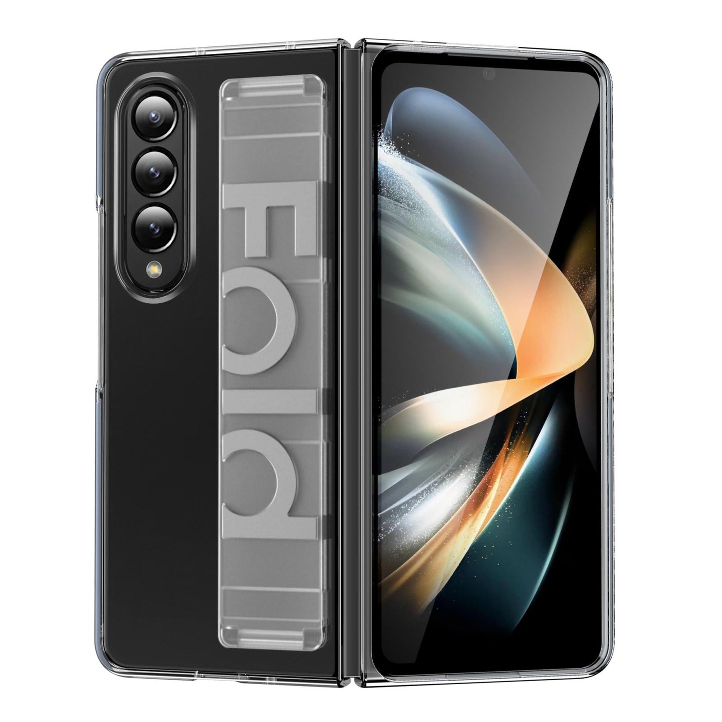 Silicone Wristband Case for Samsung Galaxy Z Fold4 5G – Foldable Matte Clear Protective Cover