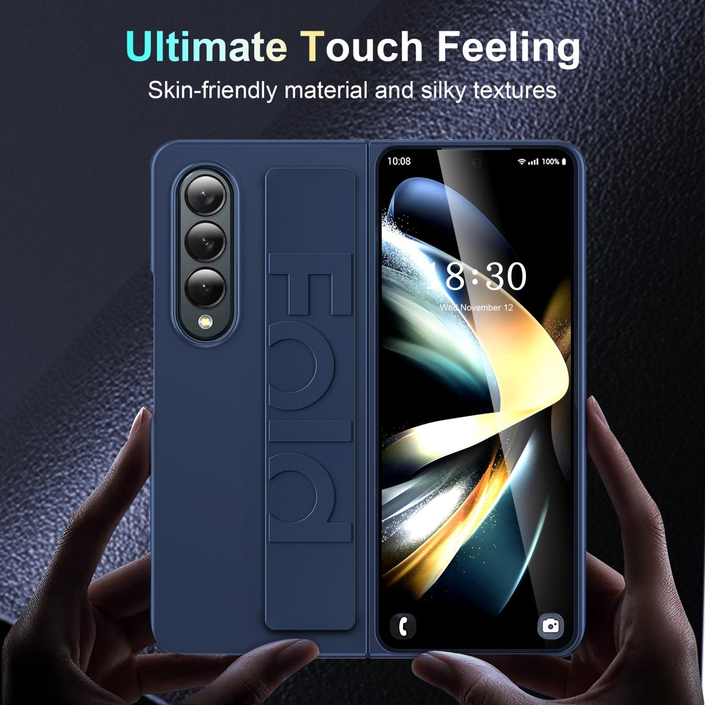 Silicone Wristband Case for Samsung Galaxy Z Fold4 5G – Foldable Matte Clear Protective Cover