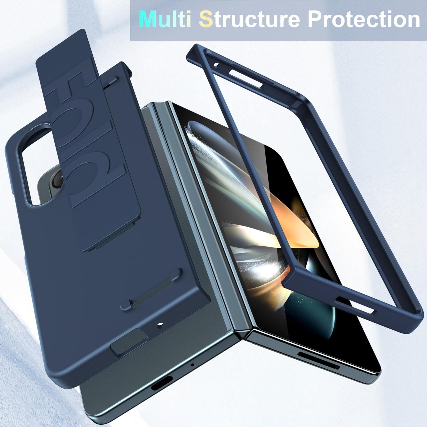 Silicone Wristband Case for Samsung Galaxy Z Fold4 5G – Foldable Matte Clear Protective Cover