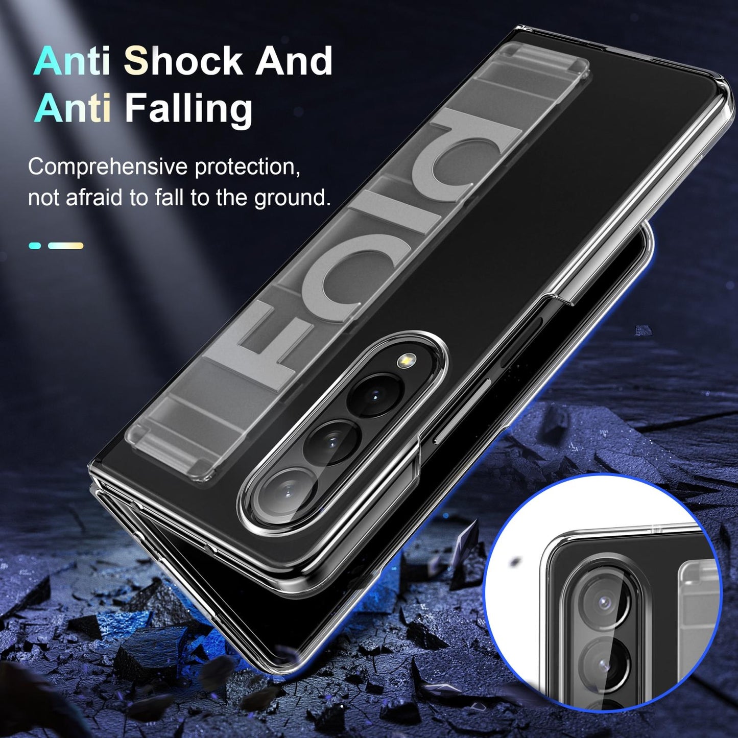 Silicone Wristband Case for Samsung Galaxy Z Fold4 5G – Foldable Matte Clear Protective Cover