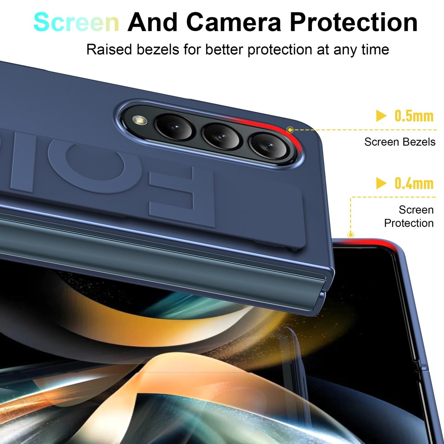 Silicone Wristband Case for Samsung Galaxy Z Fold4 5G – Foldable Matte Clear Protective Cover