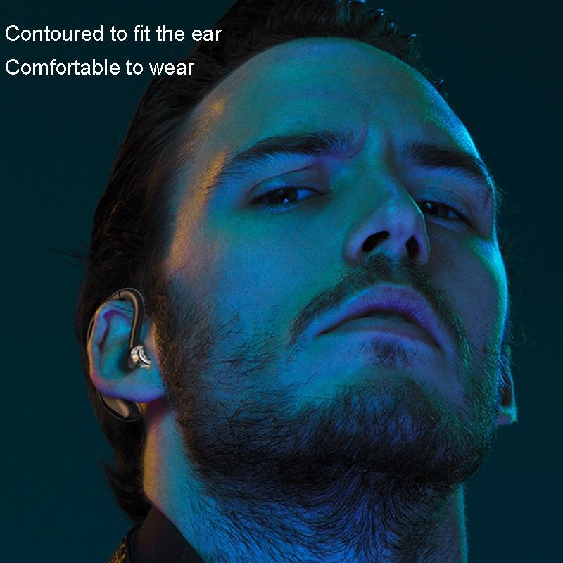 Business Bluetooth Earphones – Left/Right Rotation, Ergonomic Design, Comfortable Fit – Blue