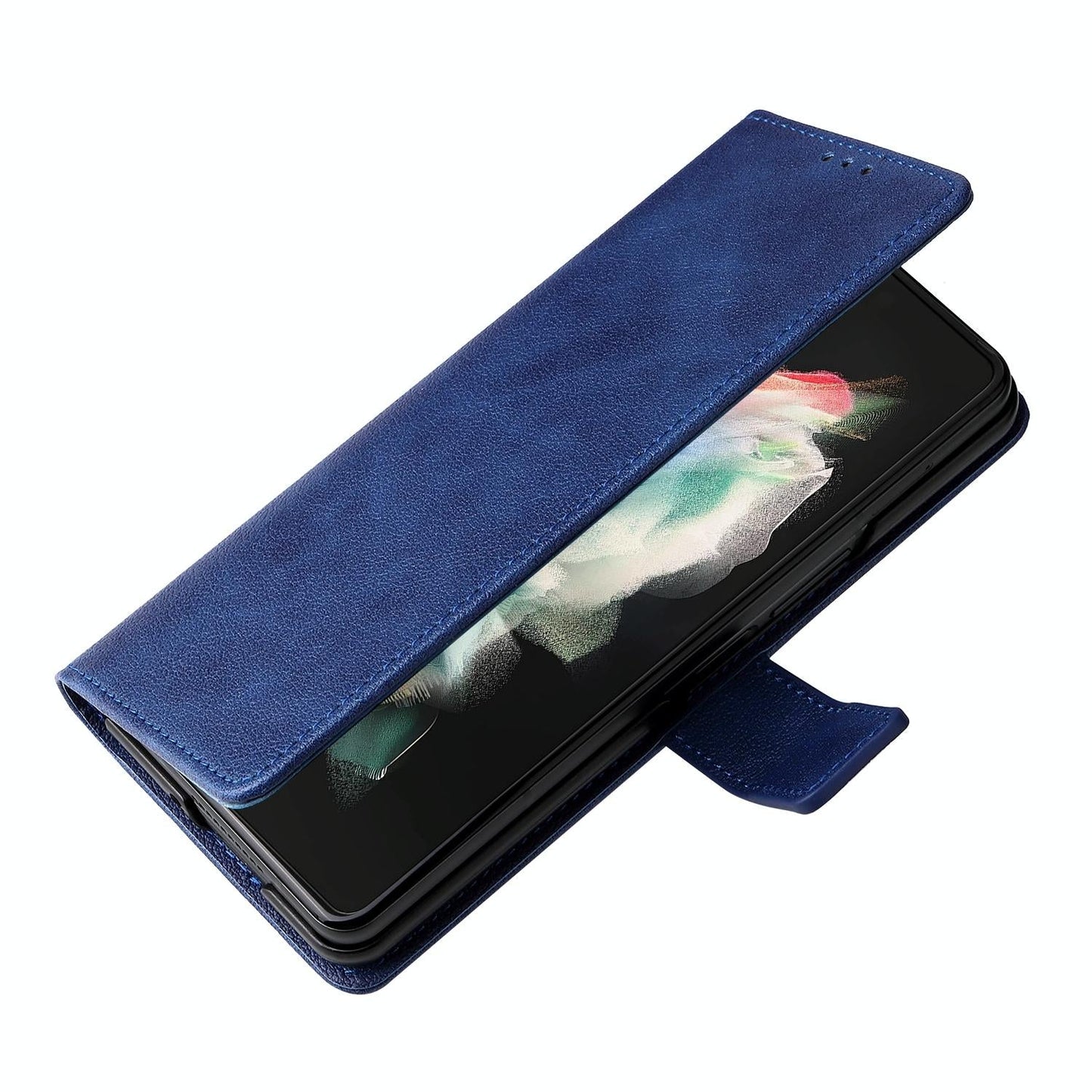 Samsung Galaxy Z Fold4 5G Leather Flip Case with S Pen Holder – Premium PU Cover – Brown