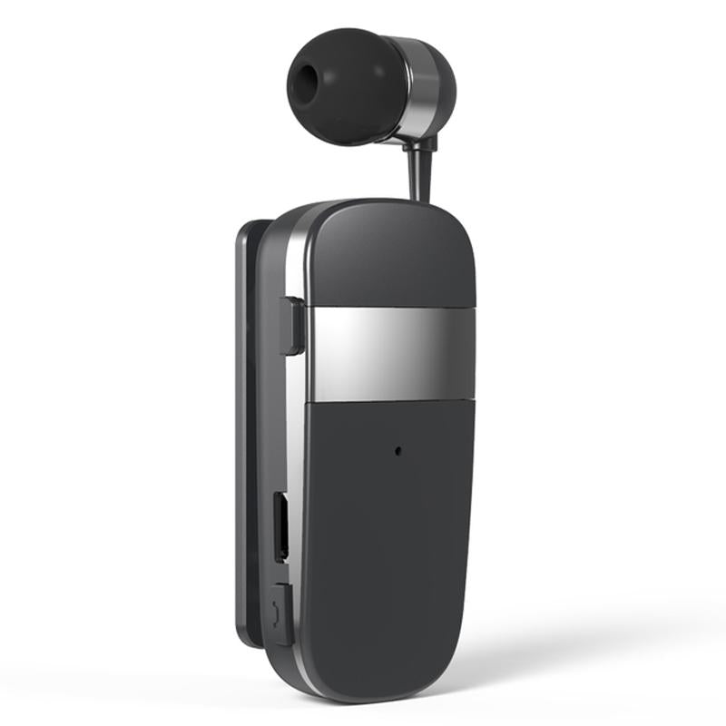 Wireless Bluetooth Earphone with Vibration Reminder – Hands-Free Mono Headset for Phone Calls, Gray