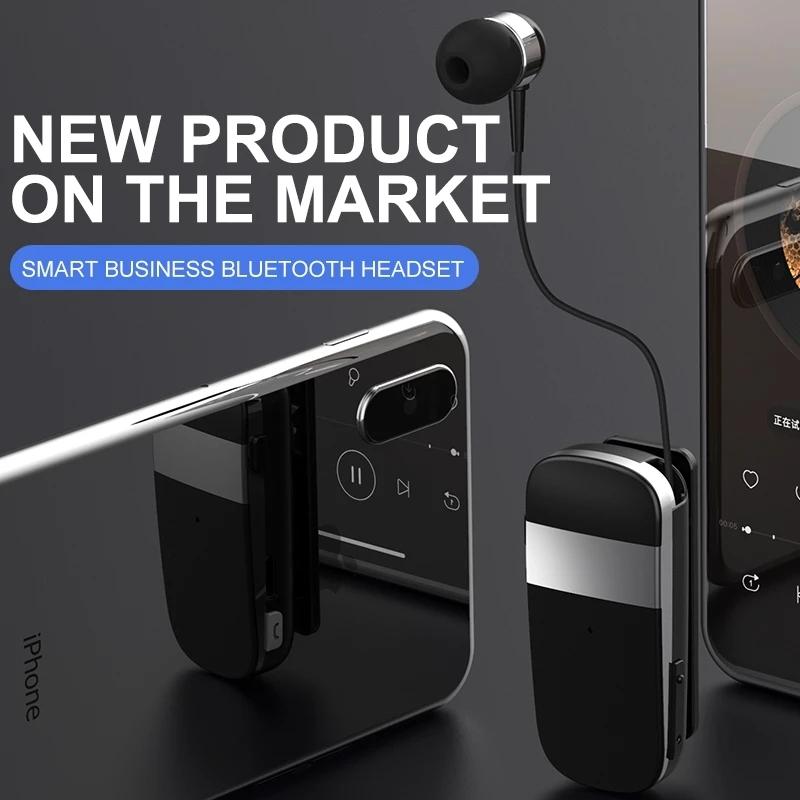 Wireless Bluetooth Earphone with Vibration Reminder – Hands-Free Mono Headset for Phone Calls, Gray