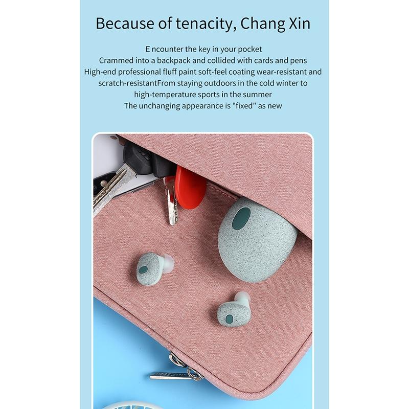 Wireless Bluetooth Earphones with 5D Sound & Magnetic Charging Case – Hi-Fi Stereo Earbuds (Cherry Blossom Pink)