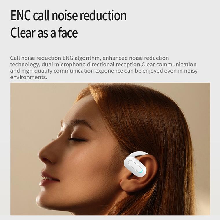 Rotatable Bluetooth Sports Earphones with Noise Reduction – White