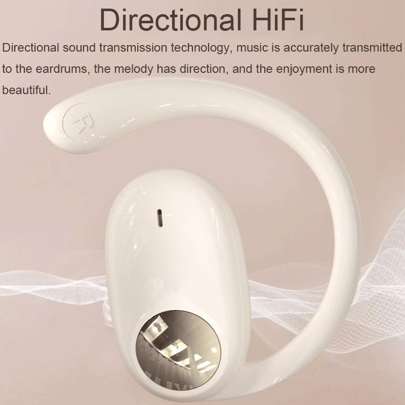 Skin-Colour Wireless Dual-Mic Bluetooth Earphones – Noise Reduction & LED Display Earbuds