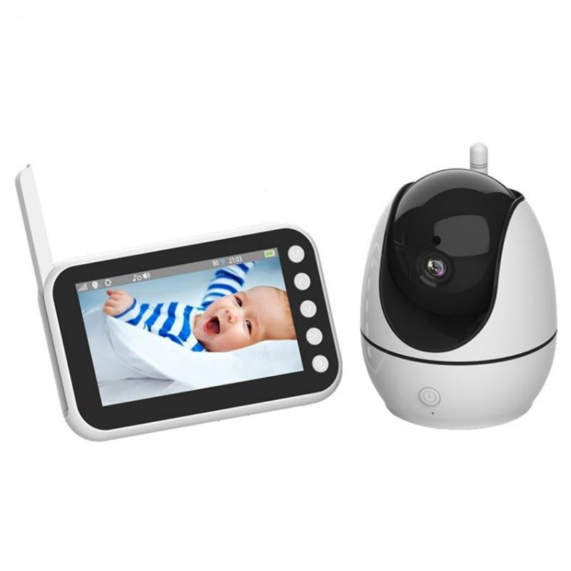 4.5″ Video Baby Monitor with Two-Way Voice, Temperature Display & Music Player | Night Vision & Lullabies