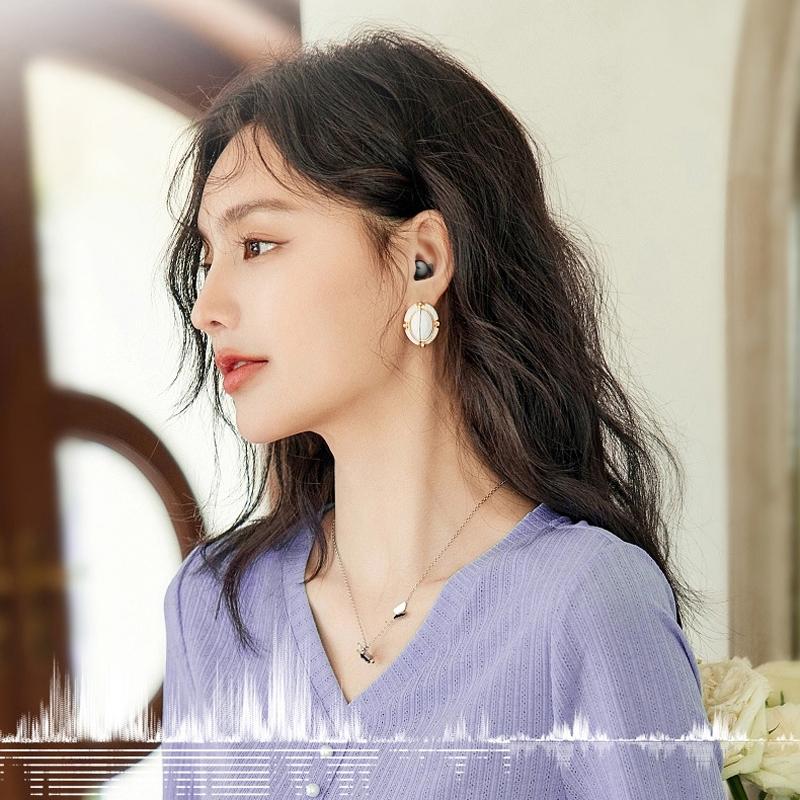 Purple Comfortable Wireless Bluetooth Earphones – Noise Cancelling Earbuds