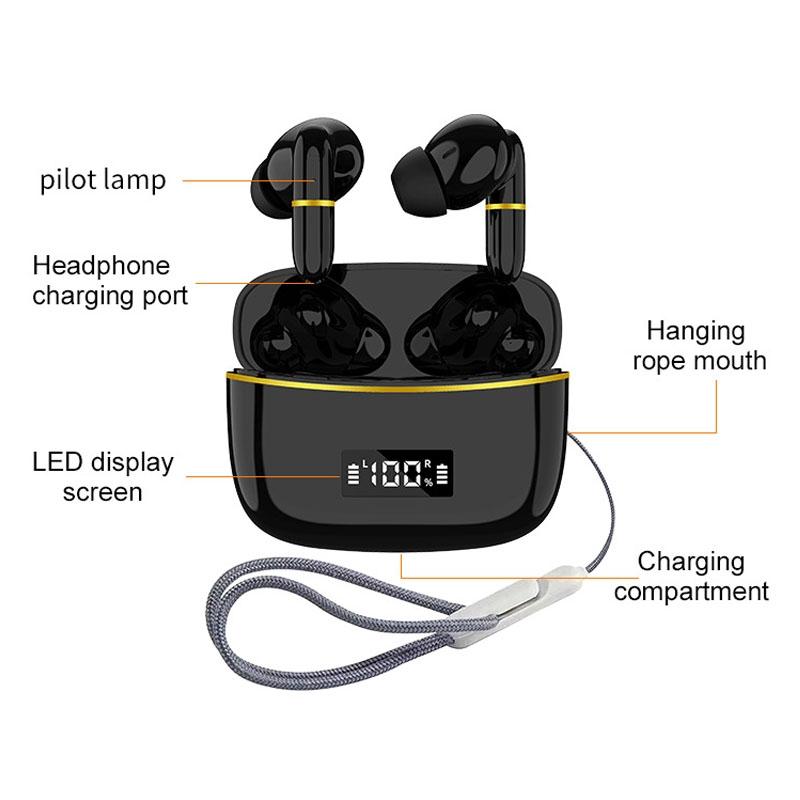 J2 Wireless In-Ear Earphones with Digital Display Charging Case – Pink, Bluetooth, True Wireless