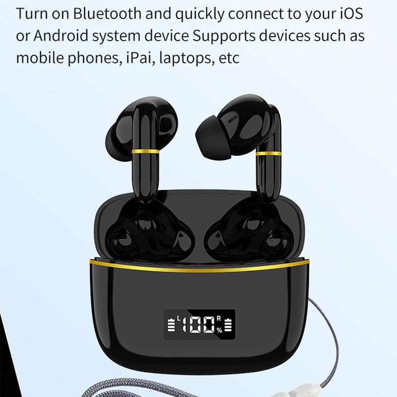 J2 Wireless In-Ear Earphones with Digital Display Charging Case – Pink, Bluetooth, True Wireless