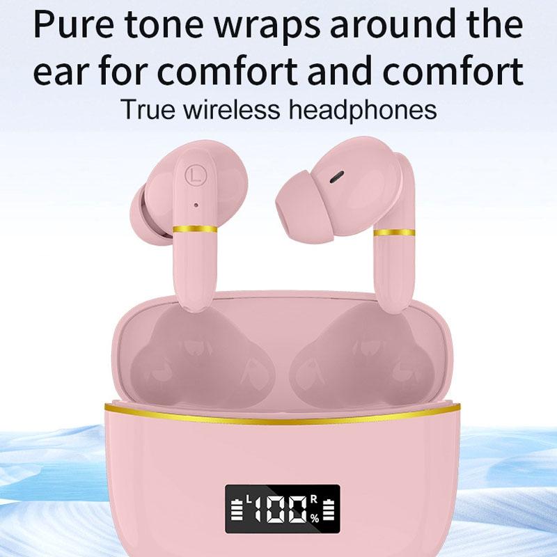 J2 Wireless In-Ear Earphones with Digital Display Charging Case – Pink, Bluetooth, True Wireless