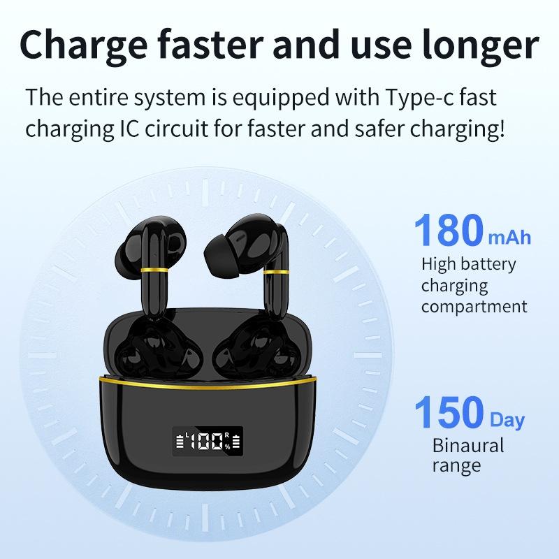 J2 Wireless In-Ear Earphones with Digital Display Charging Case – Pink, Bluetooth, True Wireless