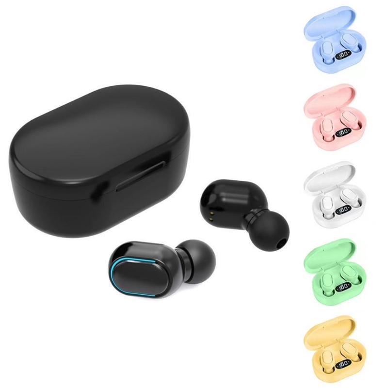 Waterproof TWS Bluetooth 5.0 In-Ear Headphones for Sports – Yellow, Wireless Earbuds with Mic & Charging Case