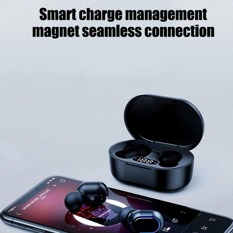 Waterproof TWS Bluetooth 5.0 In-Ear Headphones for Sports – Yellow, Wireless Earbuds with Mic & Charging Case