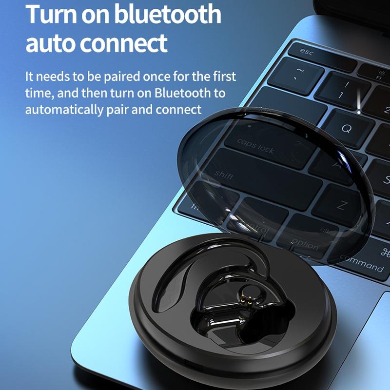 Wireless Bluetooth F8 Earphones with Charging Case – Red Single-Ear Earbud