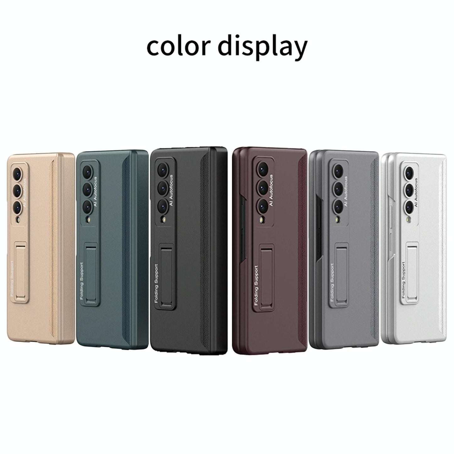 Magnetic Fold Case for Samsung Galaxy Z Fold4 5G – Full Body Coverage, Shockproof Protection – Gold