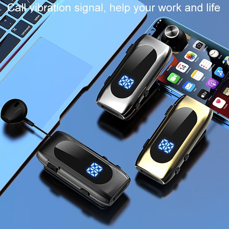 Wireless Bluetooth Earphone for Business – K55 Single-Ear Headset with Mic, Silver