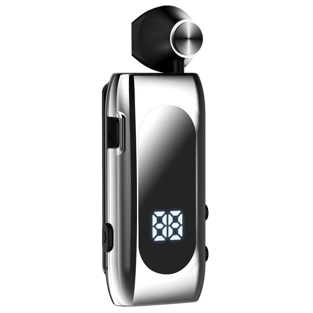 Wireless Bluetooth Earphone for Business – K55 Single-Ear Headset with Mic, Silver
