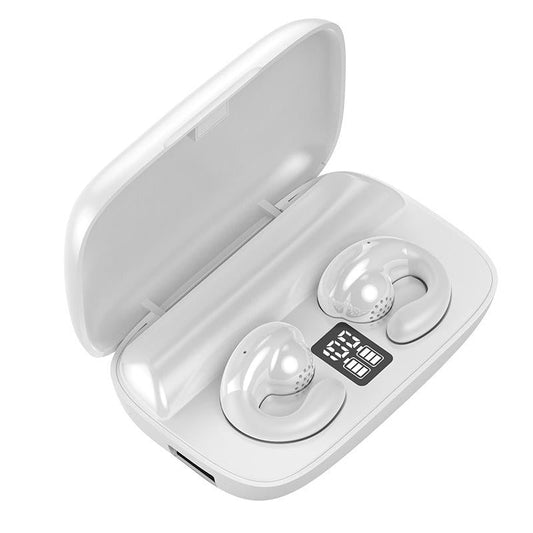 Wireless Bone Conduction Earphones with Noise Cancellation – White