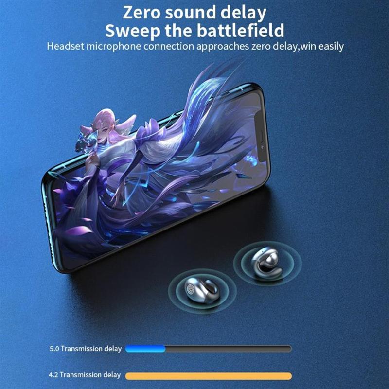 Wireless Bone Conduction Earphones with Noise Cancellation – White