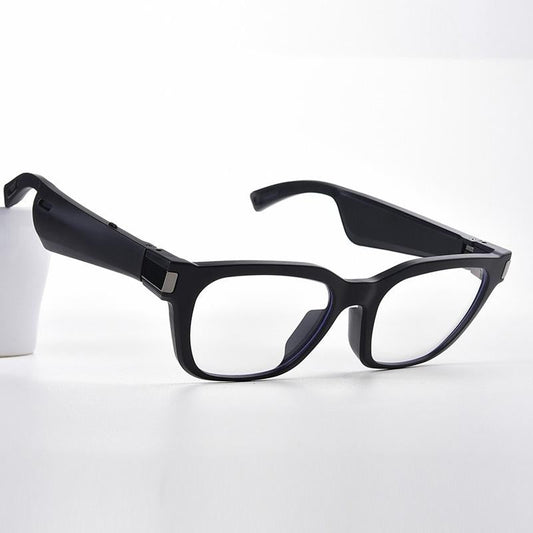 Waterproof Bluetooth Smart Glasses with Mini Binaural Earphones – Hands-Free Calling – Transparent Frame