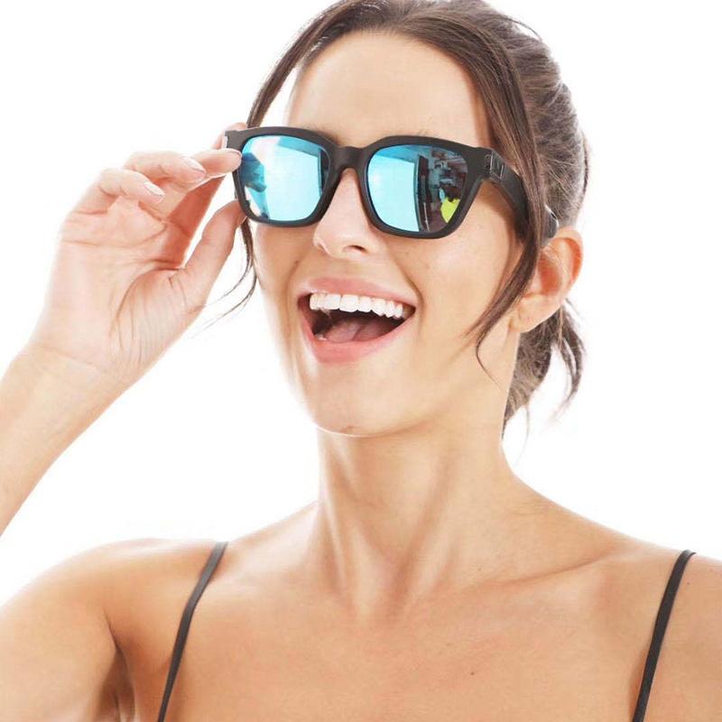 Waterproof Bluetooth Smart Glasses with Mini Binaural Earphones – Hands-Free Calling – Transparent Frame