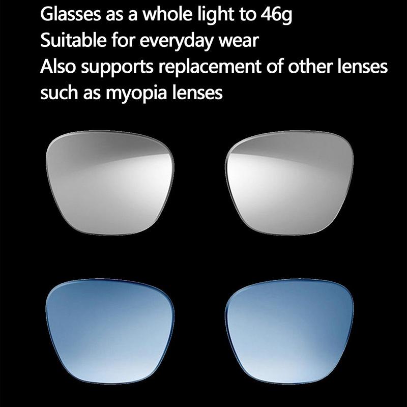 Waterproof Bluetooth Smart Glasses with Mini Binaural Earphones – Hands-Free Calling – Transparent Frame