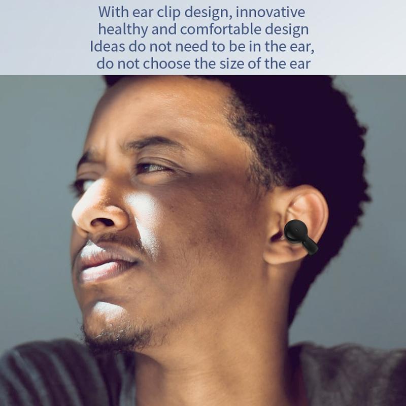 Wireless Bone Conduction Earphone – Single Ear Clamp Design, Bluetooth Headset for Hands-Free Calls, Pink