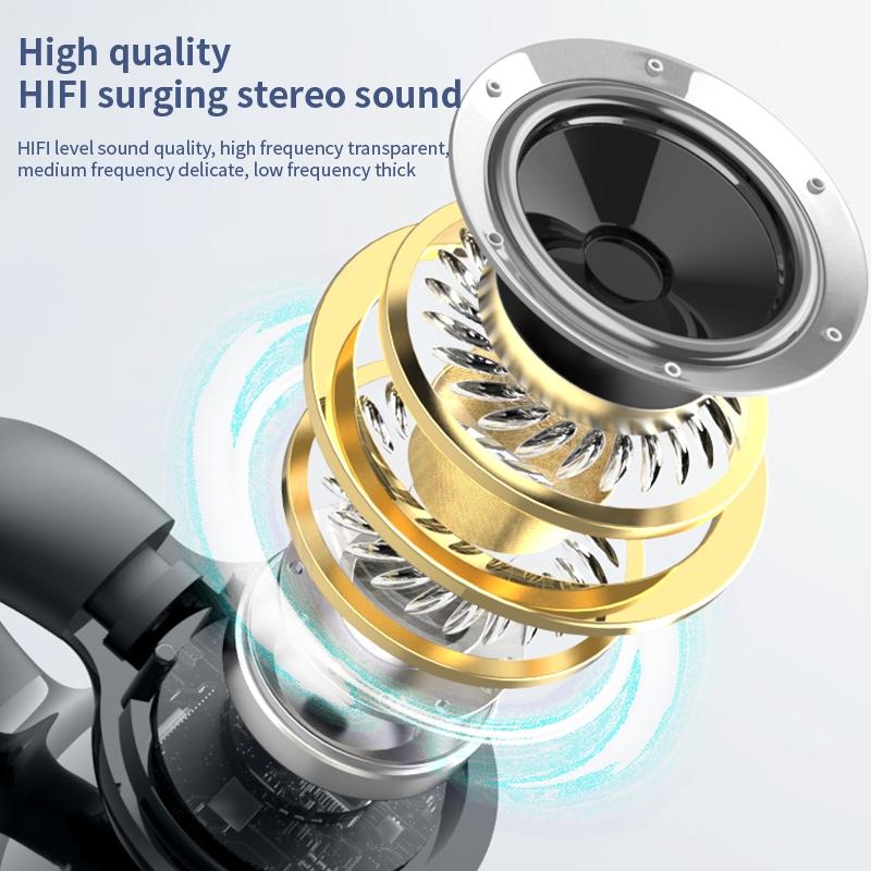 Wireless Bone Conduction Earphone – Single Ear Clamp Design, Bluetooth Headset for Hands-Free Calls, Pink