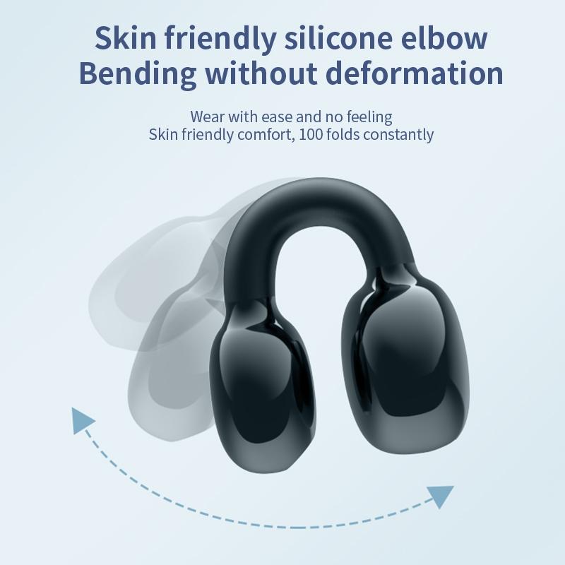 Wireless Bone Conduction Earphone – Single Ear Clamp Design, Bluetooth Headset for Hands-Free Calls, Pink
