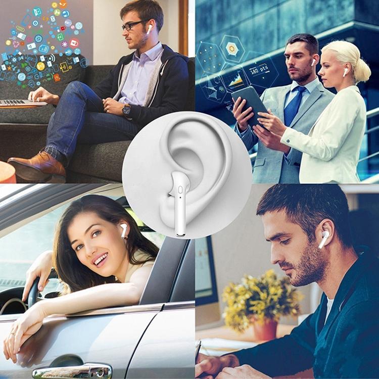 Wireless Bluetooth TWS Earphones with Charging Case – I7S Binaural Stereo Plating – Blue