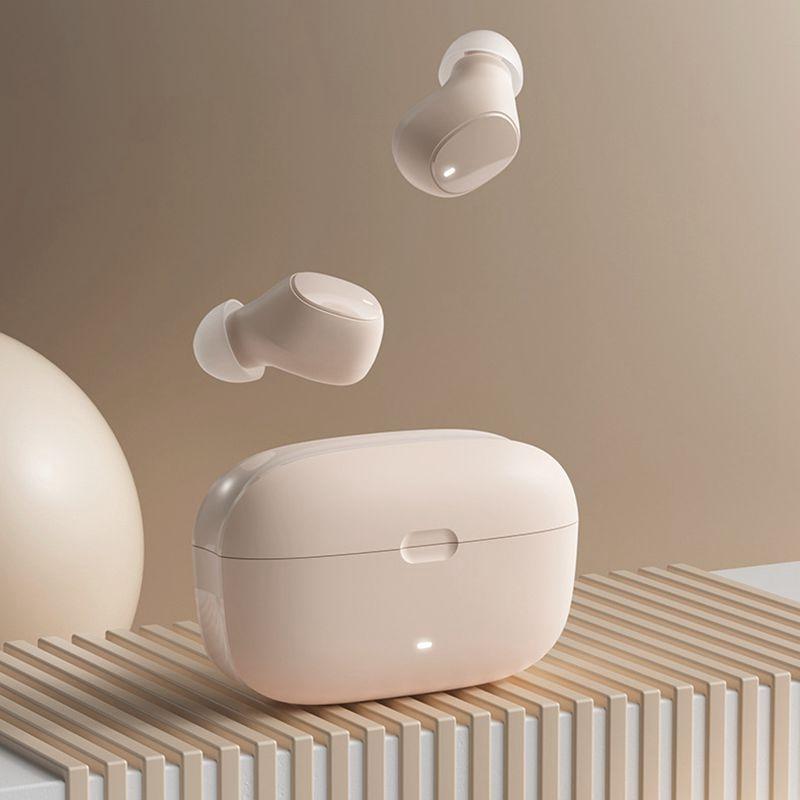 Wireless Earphones with AI Noise-Cancelling Mic – Bluetooth 5.3 In-Ear Headphones, Skin Colour
