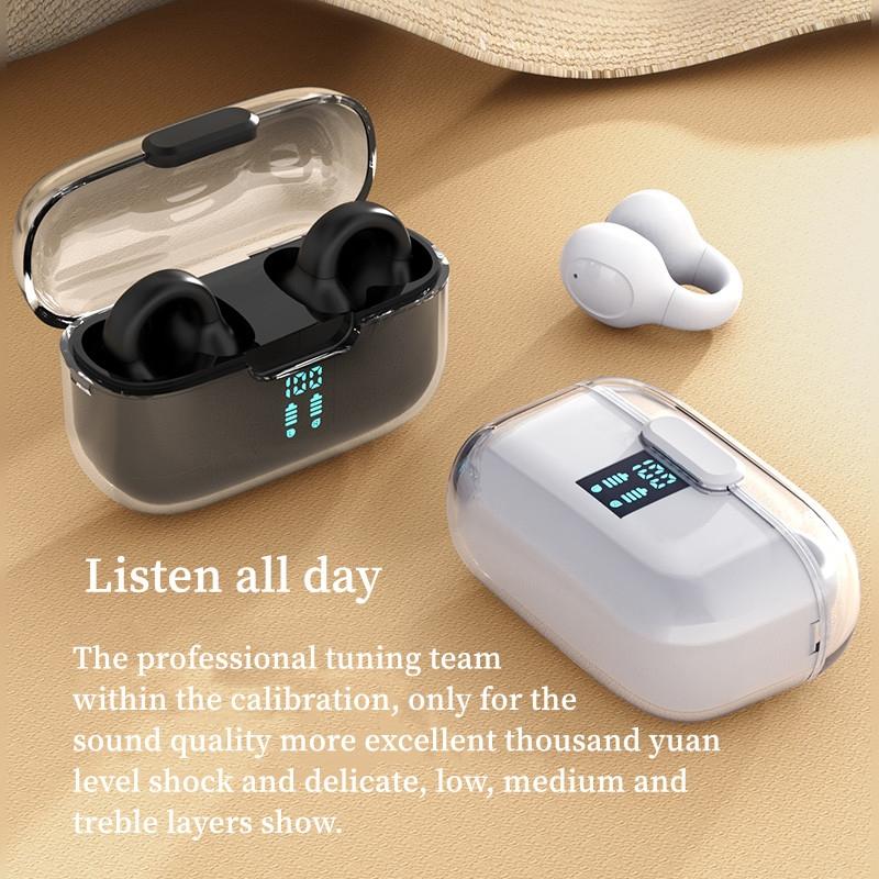 Wireless Bone Conduction Earbuds with Noise Reduction – Pink Bluetooth Headphones for Sport & Daily Use