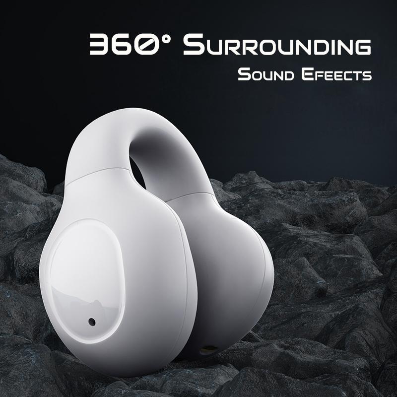 Wireless Bone Conduction Earbuds with Noise Reduction – Pink Bluetooth Headphones for Sport & Daily Use