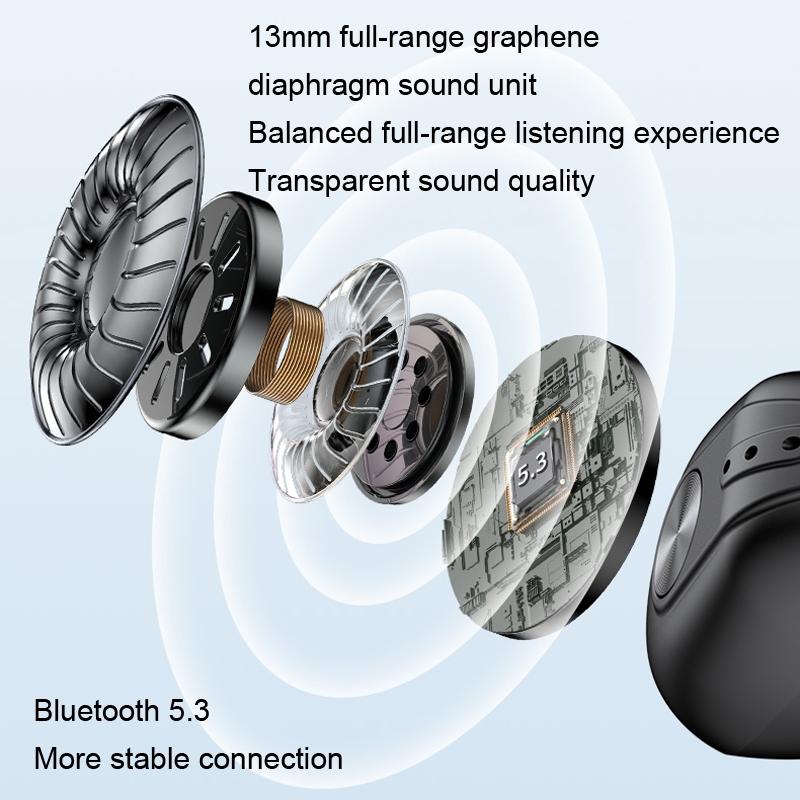 Mini Bone Conduction Bluetooth Earphone for Running & Sports – Wireless, Sweatproof, White