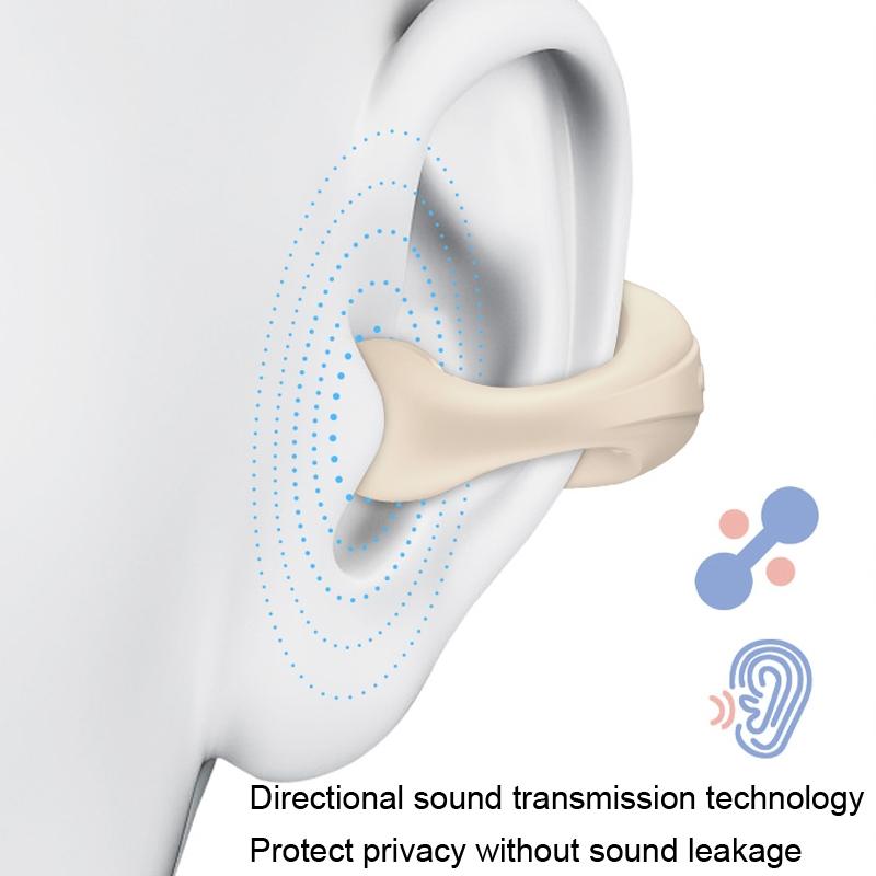 Mini Bone Conduction Bluetooth Earphone for Running & Sports – Wireless, Sweatproof, White