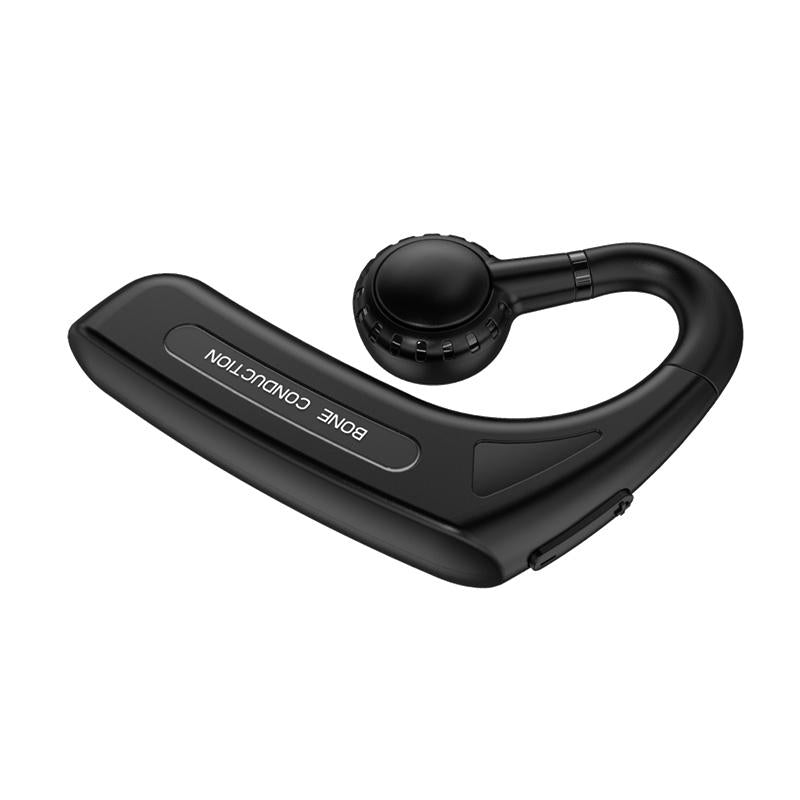 Wireless Bone Conduction Bluetooth Headset – Open-Ear Hanging Design – Red Sports Earphones with Mic