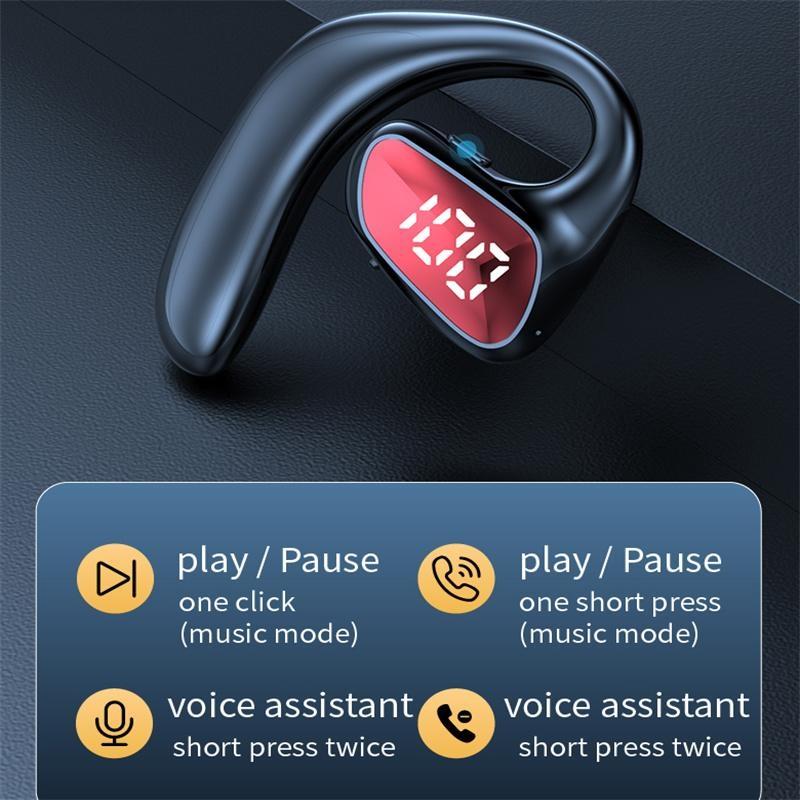 Air Conduction Bluetooth Earphone – Business Style Wireless Headset – Blue
